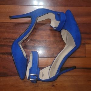 Royal Blue suede pumps